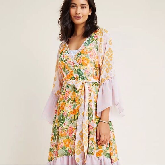 ANTHROPOLOGIE BY ALJA HORVAT DAYLIGHT COVERUP KIMONO NEW SMALL - Picture 4 of 8
